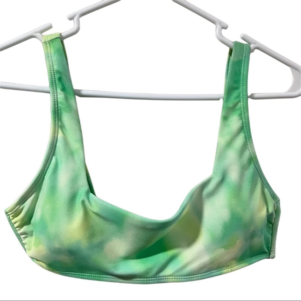 NWT California Sunshine Bikini Top SZ Medium Green